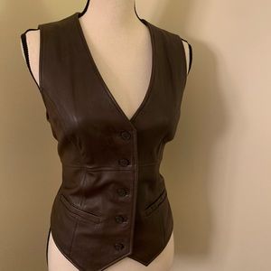 CAbi Vintage Leather Vest